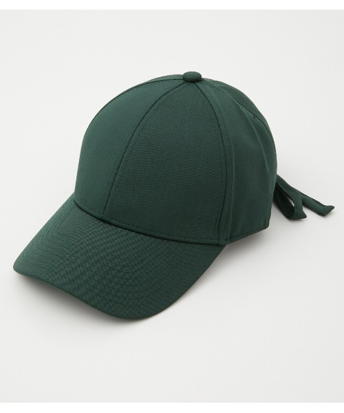 AZUL by moussy（アズールバイマウジー）の「BACK RIBBON TWILLCAP/バックリボンツイルキャップ（キャップ・レディース・ダークブラウン/ダークグリーン/ブラック・FREE）」の10枚目の写真