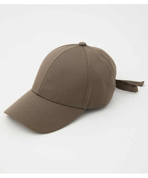 AZUL by moussy（アズールバイマウジー）の「BACK RIBBON TWILLCAP/バックリボンツイルキャップ（キャップ・レディース・ダークブラウン/ダークグリーン/ブラック・FREE）」の5枚目の写真