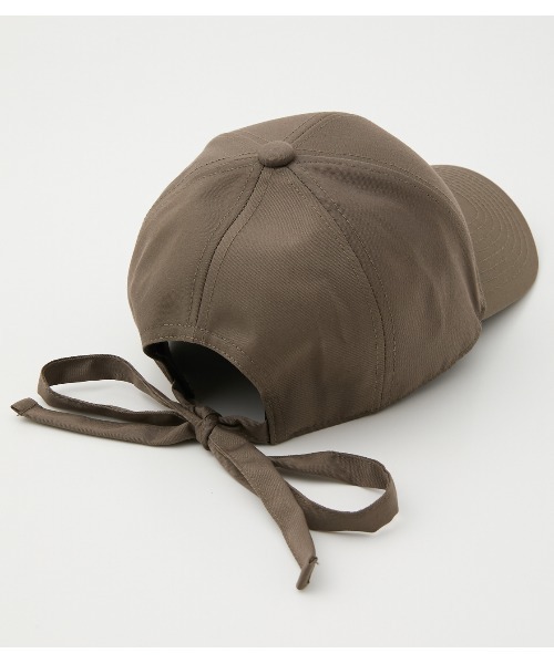 AZUL by moussy（アズールバイマウジー）の「BACK RIBBON TWILLCAP/バックリボンツイルキャップ（キャップ・レディース・ダークブラウン/ダークグリーン/ブラック・FREE）」の12枚目の写真