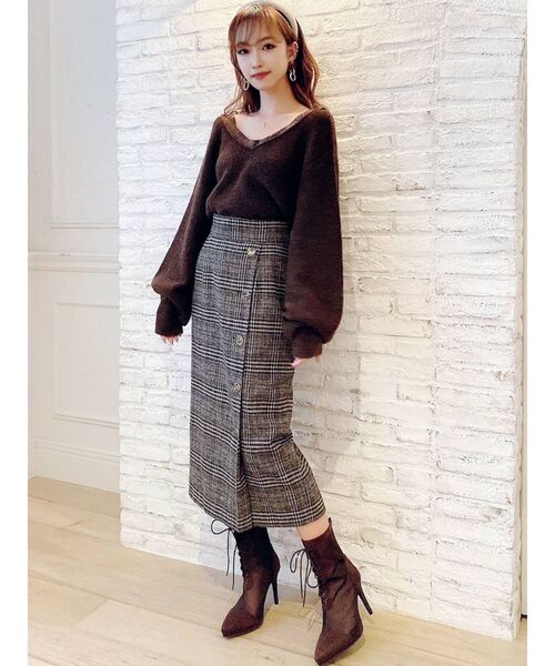 RESEXXY（リゼクシー）の「【WEB限定】リバーレースモヘアニットプルオーバー（ニット/セーター・レディース・ピンク/ベージュ/ブラウン/アイボリー・FREE）」の19枚目の写真