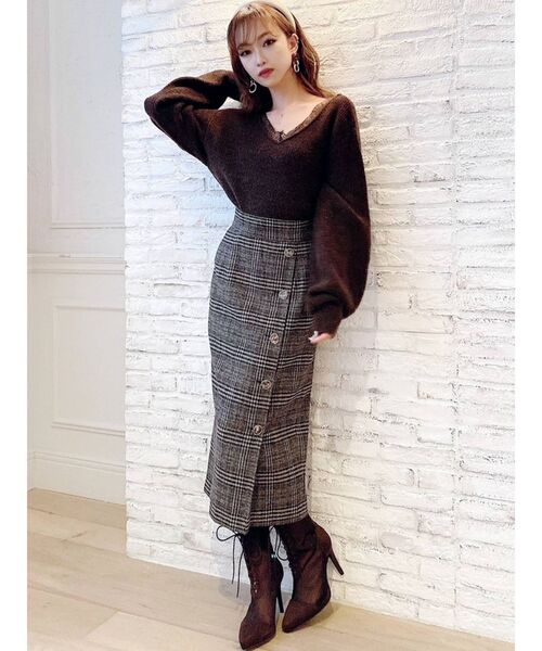 RESEXXY（リゼクシー）の「【WEB限定】リバーレースモヘアニットプルオーバー（ニット/セーター・レディース・ピンク/ベージュ/ブラウン/アイボリー・FREE）」の20枚目の写真