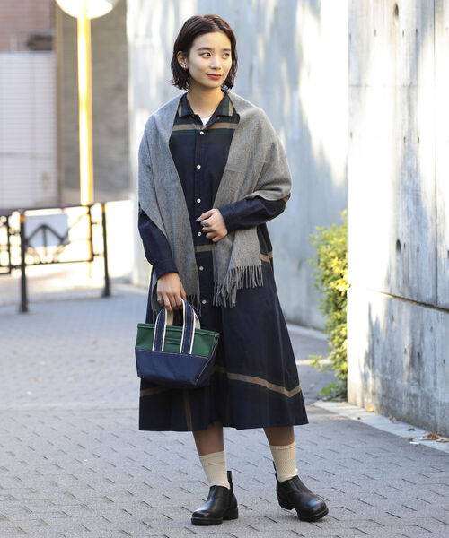 BEAMS BOY（ビームスボーイ）の「BEAMS BOY / ビッグ タータン ワンピース（ワンピース・レディース・ネイビー/グレー/レッド・ONE SIZE）」の12枚目の写真