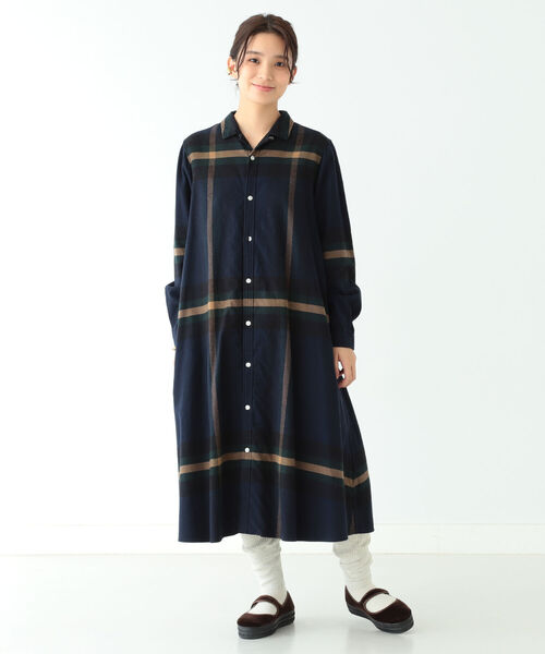 BEAMS BOY（ビームスボーイ）の「BEAMS BOY / ビッグ タータン ワンピース（ワンピース・レディース・ネイビー/グレー/レッド・ONE SIZE）」の17枚目の写真