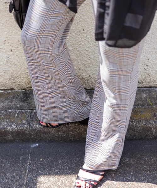 SpRay(スプレイ)の「ジャガードセミフレアパンツ(その他パンツ・レディース・グレー系その他/ブラウン系その他・FREE)」の6枚目の写真