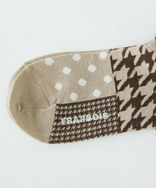 FRAPBOIS（フラボア）の「パッチグレンソックス（ソックス/靴下・レディース・グリーン/ベージュ/ホワイト・FREE）」の6枚目の写真