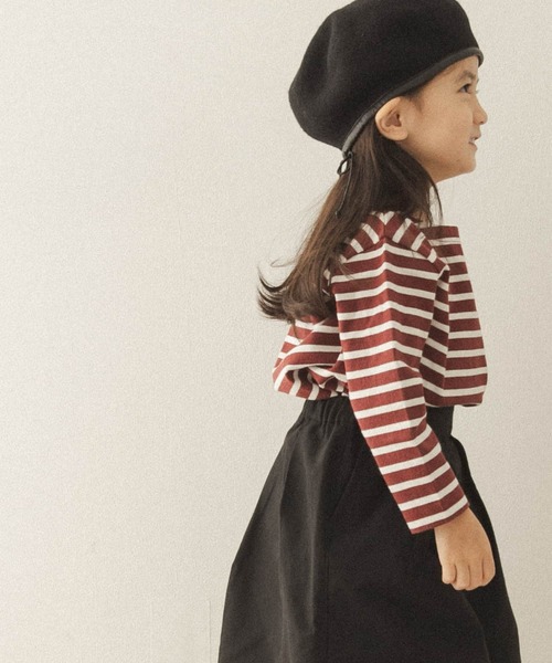 FORK&SPOON（フォークアンドスプーン）の「FORK&SPOON ボートネックボーダー(KIDS)（Tシャツ/カットソー・キッズ・グレー系その他/レッド系その他・90/105/120/135）」の7枚目の写真