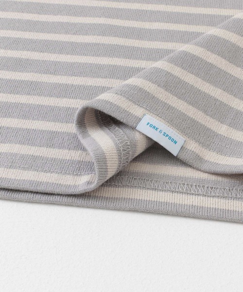 FORK&SPOON（フォークアンドスプーン）の「FORK&SPOON ボートネックボーダー(KIDS)（Tシャツ/カットソー・キッズ・グレー系その他/レッド系その他・90/105/120/135）」の16枚目の写真