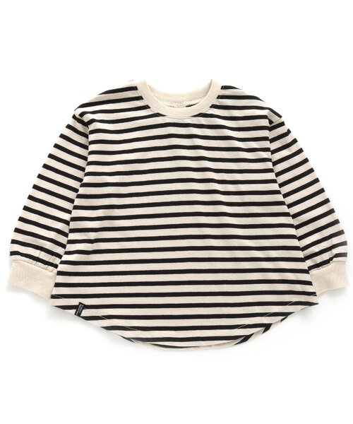 BREEZE（ブリーズ）の「WEB限定 無地.ボーダーロンT（Tシャツ/カットソー・キッズ・ピンク/ダークグリーン/ダークブルー/ベージュ/レッド/チャコール/ブラック/ブルー/イエロー/カーキ/オフホワイト・100/140/150/90/110/130/120）」の3枚目の写真