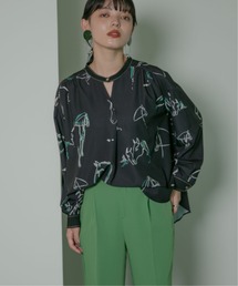 Horse柄フロントタックBL