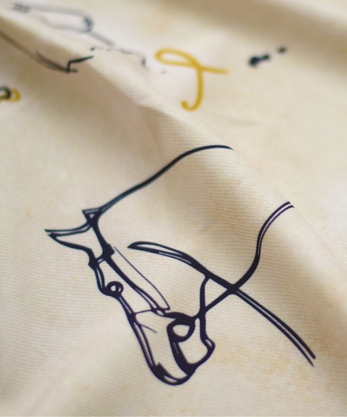 Eimee Law（エイミーロウ）の「Horse柄フロントタックBL（シャツ/ブラウス・レディース・ブラック/ベージュ・38）」の14枚目の写真