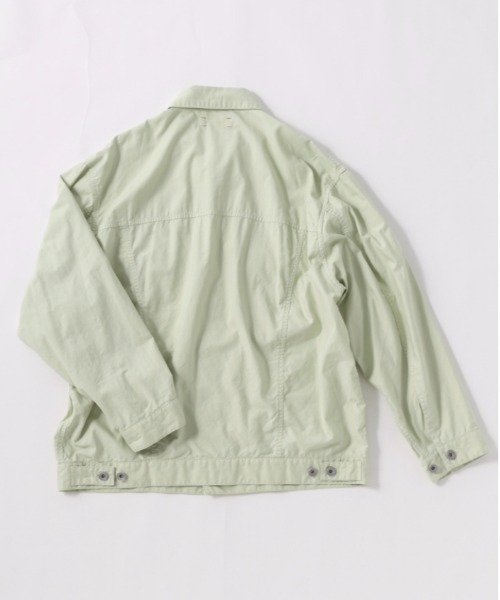 UNFIL(アンフィル)の「unfil アンフィル / egyptian cotton-back satin trucker jacket エジプト産超長綿 バックサテン トラッカージャケット シャツジャケット / WWSP-UW114(ブルゾン・レディース・ライトベージュ/ライトグリーン/ブラック・1)」の15枚目の写真