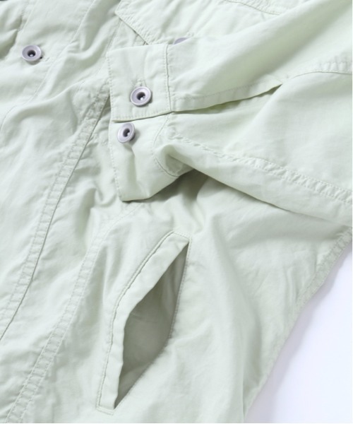 UNFIL(アンフィル)の「unfil アンフィル / egyptian cotton-back satin trucker jacket エジプト産超長綿 バックサテン トラッカージャケット シャツジャケット / WWSP-UW114(ブルゾン・レディース・ライトベージュ/ライトグリーン/ブラック・1)」の16枚目の写真