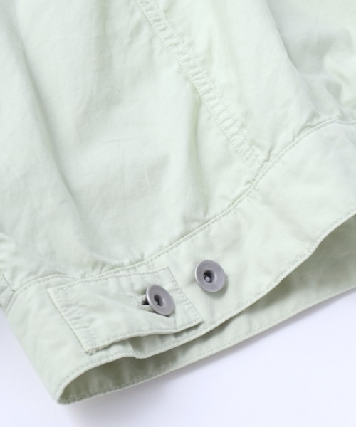 UNFIL(アンフィル)の「unfil アンフィル / egyptian cotton-back satin trucker jacket エジプト産超長綿 バックサテン トラッカージャケット シャツジャケット / WWSP-UW114(ブルゾン・レディース・ライトベージュ/ライトグリーン/ブラック・1)」の17枚目の写真