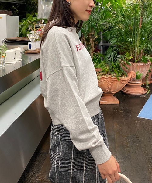 AS KNOW AS PINKY（アズノゥアズピンキー）の「ゆらぎ安らぎウエストリブプルオーバー（スウェット・レディース・チャコールグレー/オートミール/グリーン/オレンジ・FREE）」の11枚目の写真