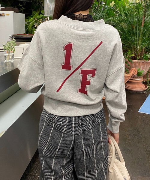 AS KNOW AS PINKY（アズノゥアズピンキー）の「ゆらぎ安らぎウエストリブプルオーバー（スウェット・レディース・チャコールグレー/オートミール/グリーン/オレンジ・FREE）」の18枚目の写真