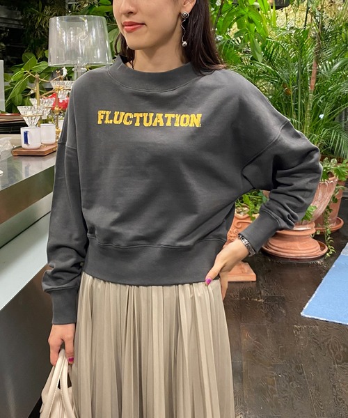 AS KNOW AS PINKY（アズノゥアズピンキー）の「ゆらぎ安らぎウエストリブプルオーバー（スウェット・レディース・チャコールグレー/オートミール/グリーン/オレンジ・FREE）」の15枚目の写真