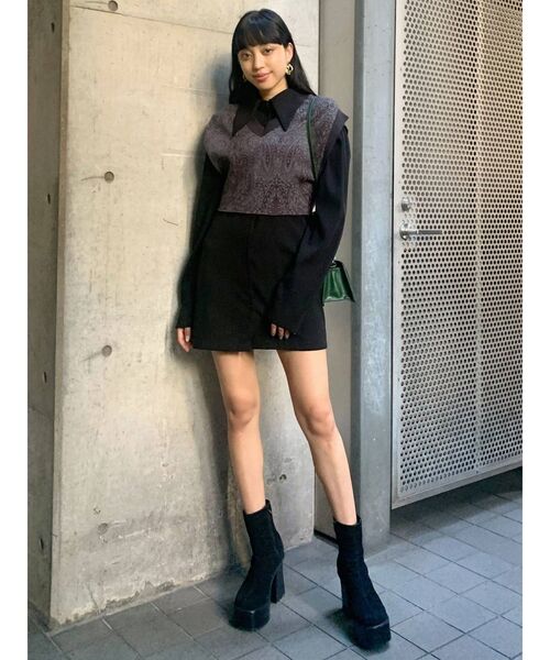 EMODA(エモダ)の「バルキージャガードベスト(ニット/セーター・レディース・ブラック/その他/その他1・FREE)」の10枚目の写真