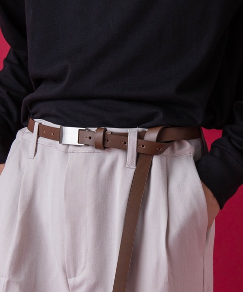 WEGO by こーせ（ウィゴーバイコーセ）の「∴WEGO by こーせ/ナローバックルベルト（ベルト・メンズ・ブラウン/ブラック・FREE）」の3枚目の写真