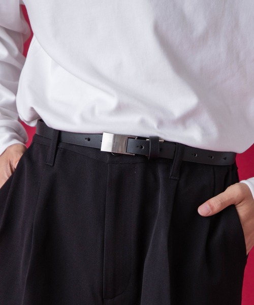 WEGO by こーせ（ウィゴーバイコーセ）の「∴WEGO by こーせ/ナローバックルベルト（ベルト・メンズ・ブラウン/ブラック・FREE）」の8枚目の写真