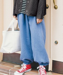 リブ　イン　コンフォート　動きやすくて暖かい！ふわふわコットンネル起毛の裏ガーゼぽんわりパンツ
