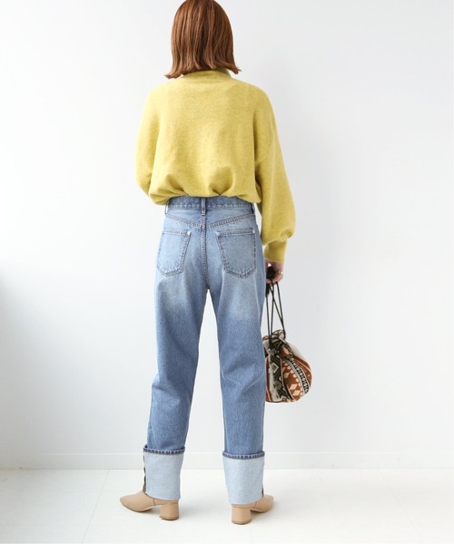 B.C STOCK（ベーセーストック）の「ロールアップデニムパンツ◆（デニムパンツ・レディース・ネイビー/ブルー・SMALL/MEDIUM）」の3枚目の写真