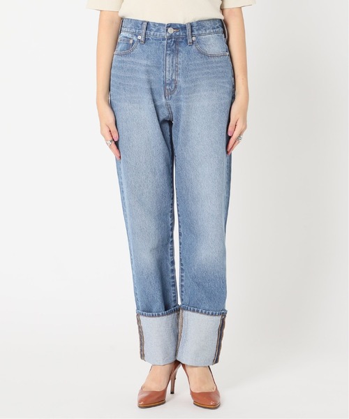 B.C STOCK（ベーセーストック）の「ロールアップデニムパンツ◆（デニムパンツ・レディース・ネイビー/ブルー・SMALL/MEDIUM）」の14枚目の写真