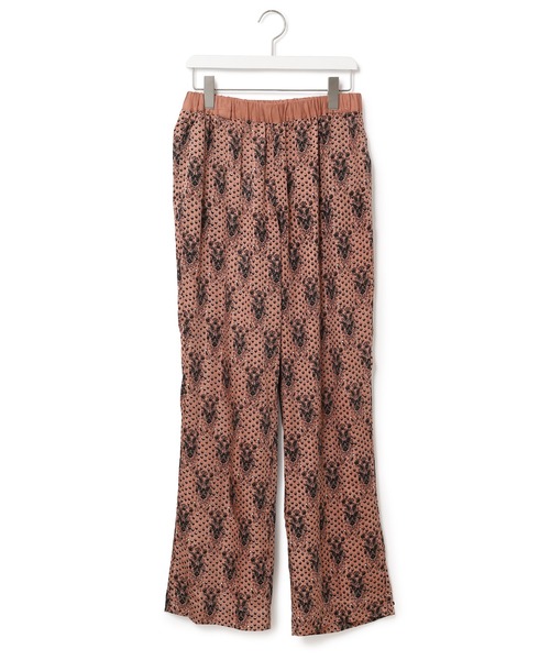 NE QUITTEZ PAS!(ヌキテパ)の「【ne Quittez pas】MODAL SATIN ETHNIC PRINT PANTS(その他パンツ・レディース・ベージュ/ブラウン・M)」の1枚目の写真
