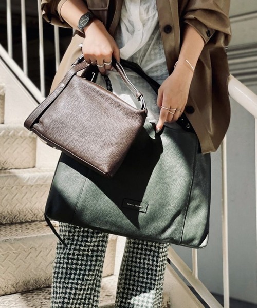 GIANNI NOTARO（ジャンニノターロ）の「【GIANNI NOTARO】DOLLARO Trapezoid M（トートバッグ・レディース・グリーン/ブラウン・FREE）」の12枚目の写真