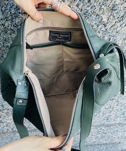GIANNI NOTARO（ジャンニノターロ）の「【GIANNI NOTARO】DOLLARO Trapezoid M（トートバッグ・レディース・グリーン/ブラウン・FREE）」の15枚目の写真