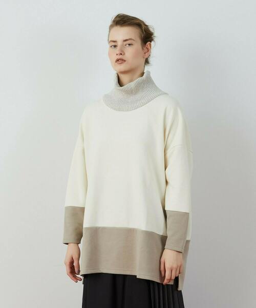 FRAPBOIS(フラボア)の「レイネックT カットソー(Tシャツ/カットソー・レディース・チャコールグレー/レッド/オフホワイト・1/2)」の10枚目の写真