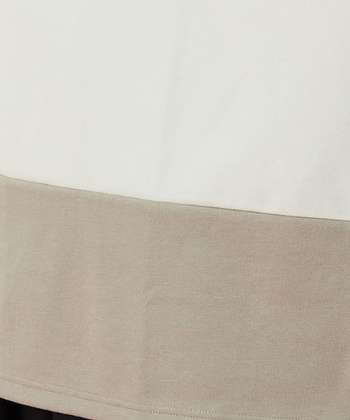 FRAPBOIS(フラボア)の「レイネックT カットソー(Tシャツ/カットソー・レディース・チャコールグレー/レッド/オフホワイト・1/2)」の7枚目の写真