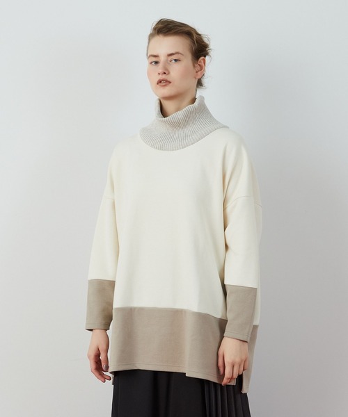 FRAPBOIS(フラボア)の「レイネックT カットソー(Tシャツ/カットソー・レディース・チャコールグレー/レッド/オフホワイト・1/2)」の16枚目の写真