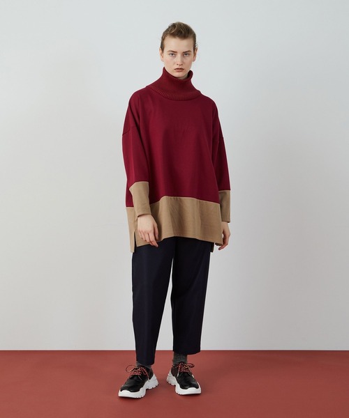 FRAPBOIS(フラボア)の「レイネックT カットソー(Tシャツ/カットソー・レディース・チャコールグレー/レッド/オフホワイト・1/2)」の17枚目の写真