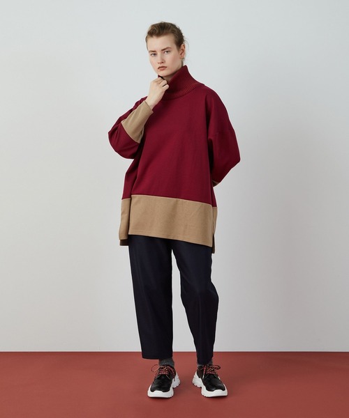 FRAPBOIS(フラボア)の「レイネックT カットソー(Tシャツ/カットソー・レディース・チャコールグレー/レッド/オフホワイト・1/2)」の13枚目の写真