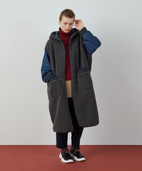 FRAPBOIS(フラボア)の「レイネックT カットソー(Tシャツ/カットソー・レディース・チャコールグレー/レッド/オフホワイト・1/2)」の9枚目の写真