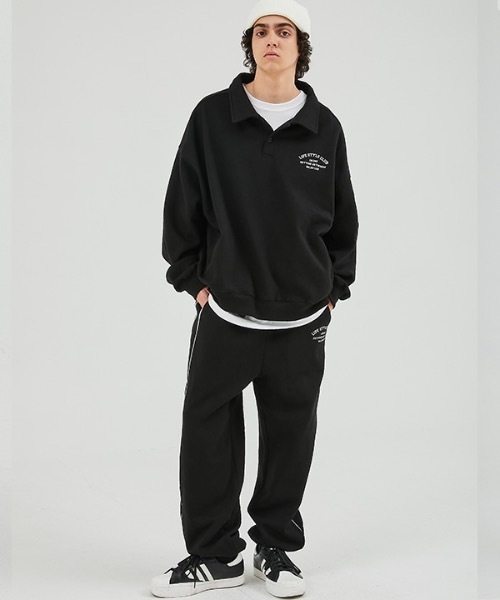 crump(クランプ)の「【crump 】サイドパイピングジョガーパンツ(裏起毛)(スウェットパンツ・レディース・ブラック/グレー・MEDIUM/X-LARGE/LARGE/SMALL)」の5枚目の写真