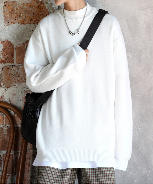 【セール】【neos -addictive design-】ルーズシルエット ミラノリブ モックネック ニット セーター（ニット/セーター）｜neos（ネオス）