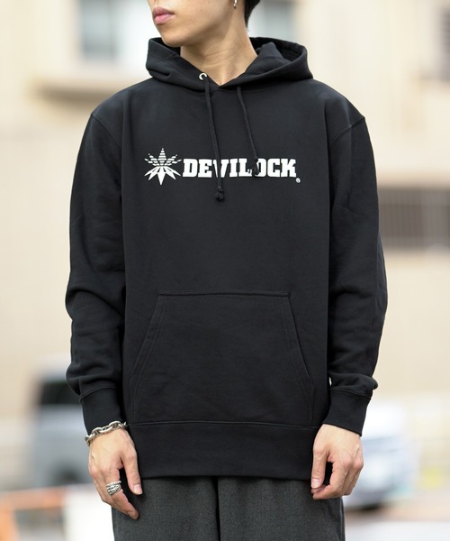 DEVILOCK(デビロック)の「DEVILOCK デビロック ベクトル&ダイムラー HOODIE パーカー(パーカー・メンズ・ブラック・MEDIUM/LARGE/X-LARGE/XX-LARGE)」の2枚目の写真