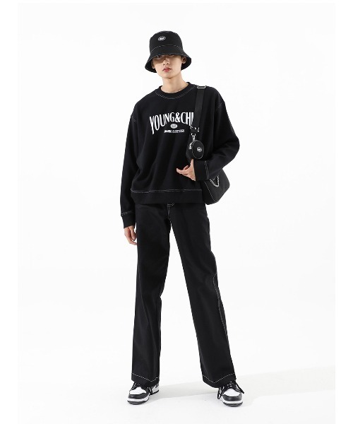 BASIC COTTON(ベーシックコットン)の「【BASIC COTTON】YC STITCH MTM(スウェット・メンズ・ホワイト/ブラック・ONE SIZE)」の7枚目の写真