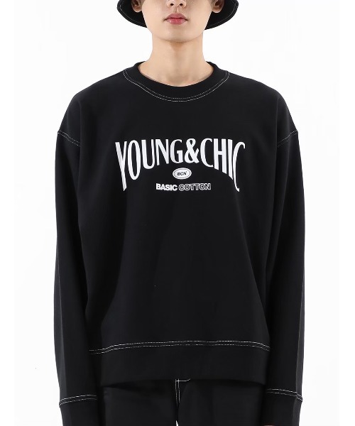 BASIC COTTON(ベーシックコットン)の「【BASIC COTTON】YC STITCH MTM(スウェット・メンズ・ホワイト/ブラック・ONE SIZE)」の13枚目の写真
