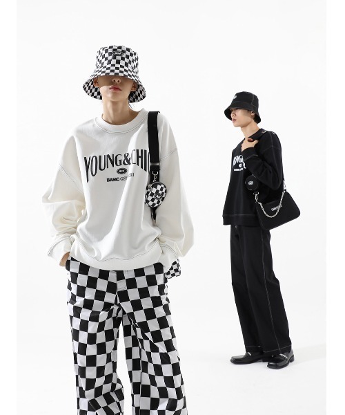 BASIC COTTON(ベーシックコットン)の「【BASIC COTTON】YC STITCH MTM(スウェット・メンズ・ホワイト/ブラック・ONE SIZE)」の12枚目の写真