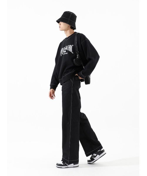 BASIC COTTON(ベーシックコットン)の「【BASIC COTTON】YC STITCH MTM(スウェット・メンズ・ホワイト/ブラック・ONE SIZE)」の15枚目の写真
