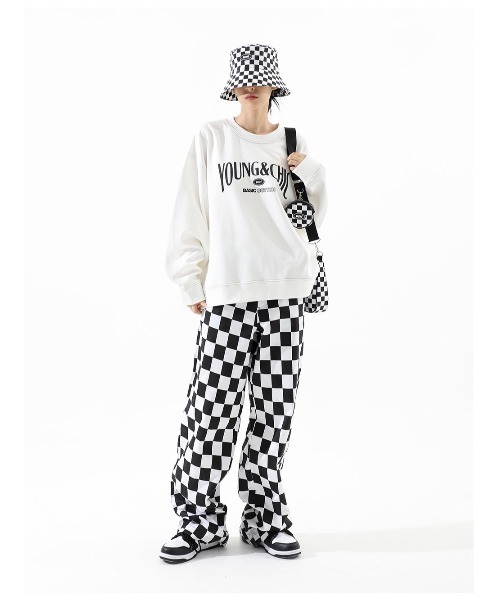BASIC COTTON(ベーシックコットン)の「【BASIC COTTON】YC STITCH MTM(スウェット・メンズ・ホワイト/ブラック・ONE SIZE)」の3枚目の写真