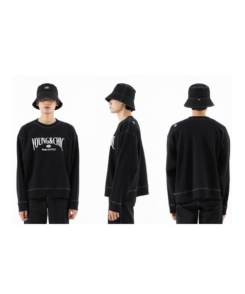 BASIC COTTON(ベーシックコットン)の「【BASIC COTTON】YC STITCH MTM(スウェット・メンズ・ホワイト/ブラック・ONE SIZE)」の11枚目の写真