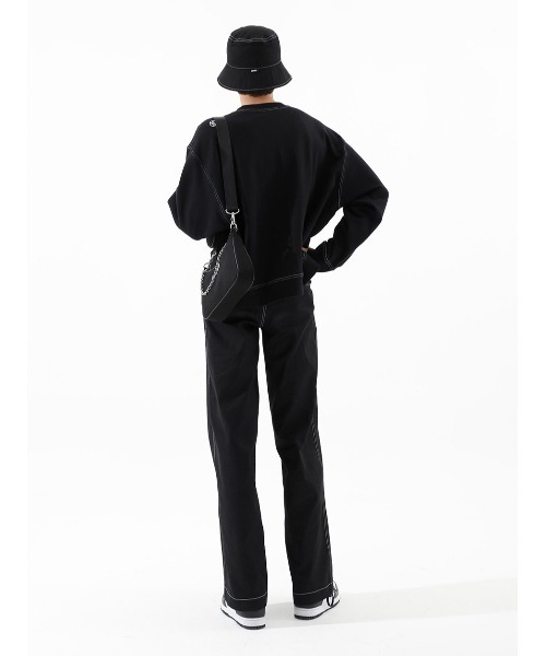 BASIC COTTON(ベーシックコットン)の「【BASIC COTTON】YC STITCH MTM(スウェット・メンズ・ホワイト/ブラック・ONE SIZE)」の4枚目の写真