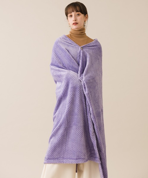 KATHARINE ROSS（キャサリンロス）の「【KATHARINE ROSS】CIRKEL 羽織れて落ちない ワッフルフリースブランケット WEB限定（ブランケット・レディース・ライトパープル/チャコールグレー/ライトブラウン・MEDIUM）」の18枚目の写真