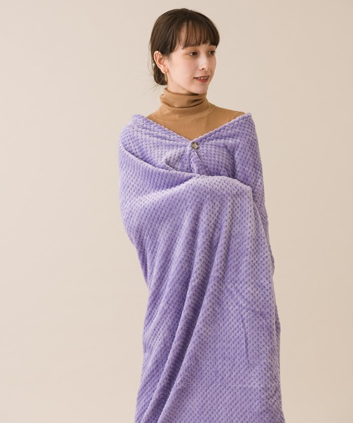KATHARINE ROSS（キャサリンロス）の「【KATHARINE ROSS】CIRKEL 羽織れて落ちない ワッフルフリースブランケット WEB限定（ブランケット・レディース・ライトパープル/チャコールグレー/ライトブラウン・MEDIUM）」の19枚目の写真