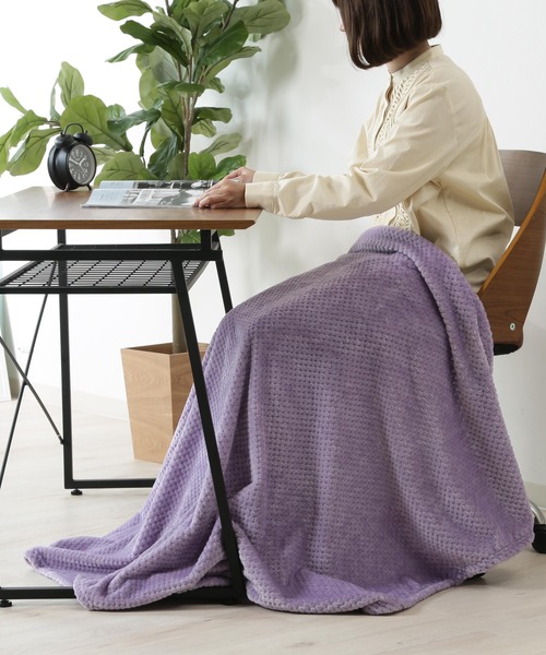 KATHARINE ROSS（キャサリンロス）の「【KATHARINE ROSS】CIRKEL 羽織れて落ちない ワッフルフリースブランケット WEB限定（ブランケット・レディース・ライトパープル/チャコールグレー/ライトブラウン・MEDIUM）」の21枚目の写真