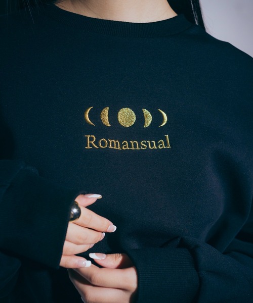 Romansual(ロマンシュアル)の「Romansual/月の満ち欠けスウェット(スウェット・レディース・ブラック/ベージュ・FREE)」の5枚目の写真