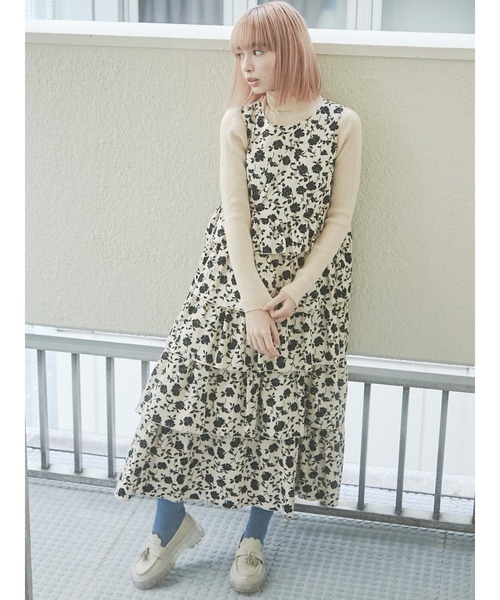 merry jenny（メリージェニー）の「floralティアードジャンスカ